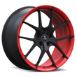 SL-04 satin black red forged wheels for Corvette C7 Grand Sport - custom alloys