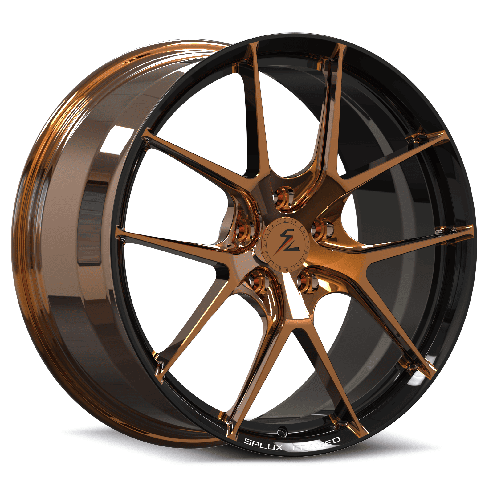 SL-04 transparent copper black forged wheels for 2017 Corvette - custom aftermarket rims