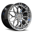 elkhart lake blue corvette c8 with chrome and black finish forged wheels in 20,21 inch or 19,20 inch. available in oe lug nuts and tires.