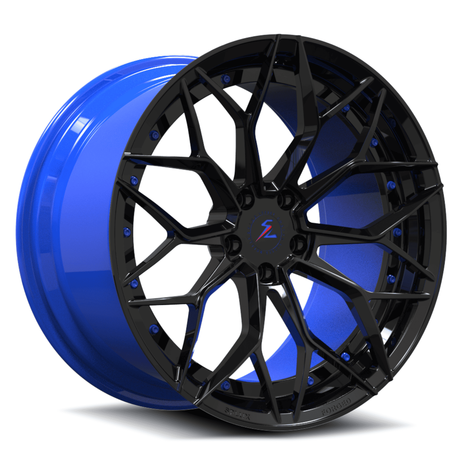 SL-C04 black elkhart lake blue forged wheels for Porsche Cayman S - luxury rims