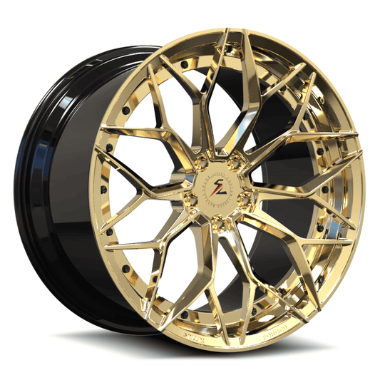 polished frozen gold finish concave wheels for corvette c8 elkhart lake blue. best aftermarket rims with free shipping.