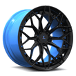 concave wheels for rapid blue corvette c8 stingray, z51. fully forged aftermarket rims from splux. 