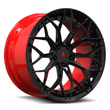 SL-C04 black red forged wheels for Cayman S 987.2 - custom 5-lug alloys
