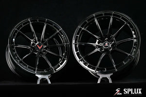 Z06 custom wheels made from 6061-T6 fully forged materials. Deep concave black rims for the Corvette C8.