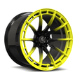 SL-C07M black accelerate yellow forged monoblock wheels - custom aftermarket rims