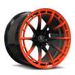 SL-C07M black orange forged monoblock wheels - custom aftermarket rims