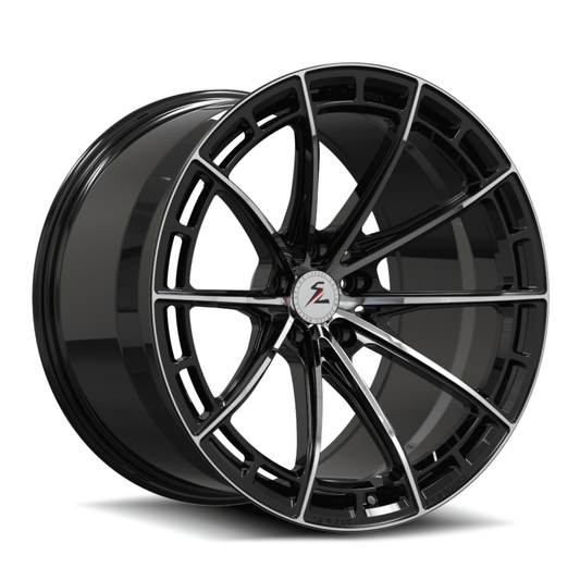 SL-C07M black polished face forged monoblock wheels for 2009 Porsche 911 Carrera Cabriolet 997.2 - aftermarket rims