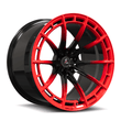 SL-C07M black red forged monoblock wheels for Porsche 911 Carrera Cabriolet - aftermarket rims