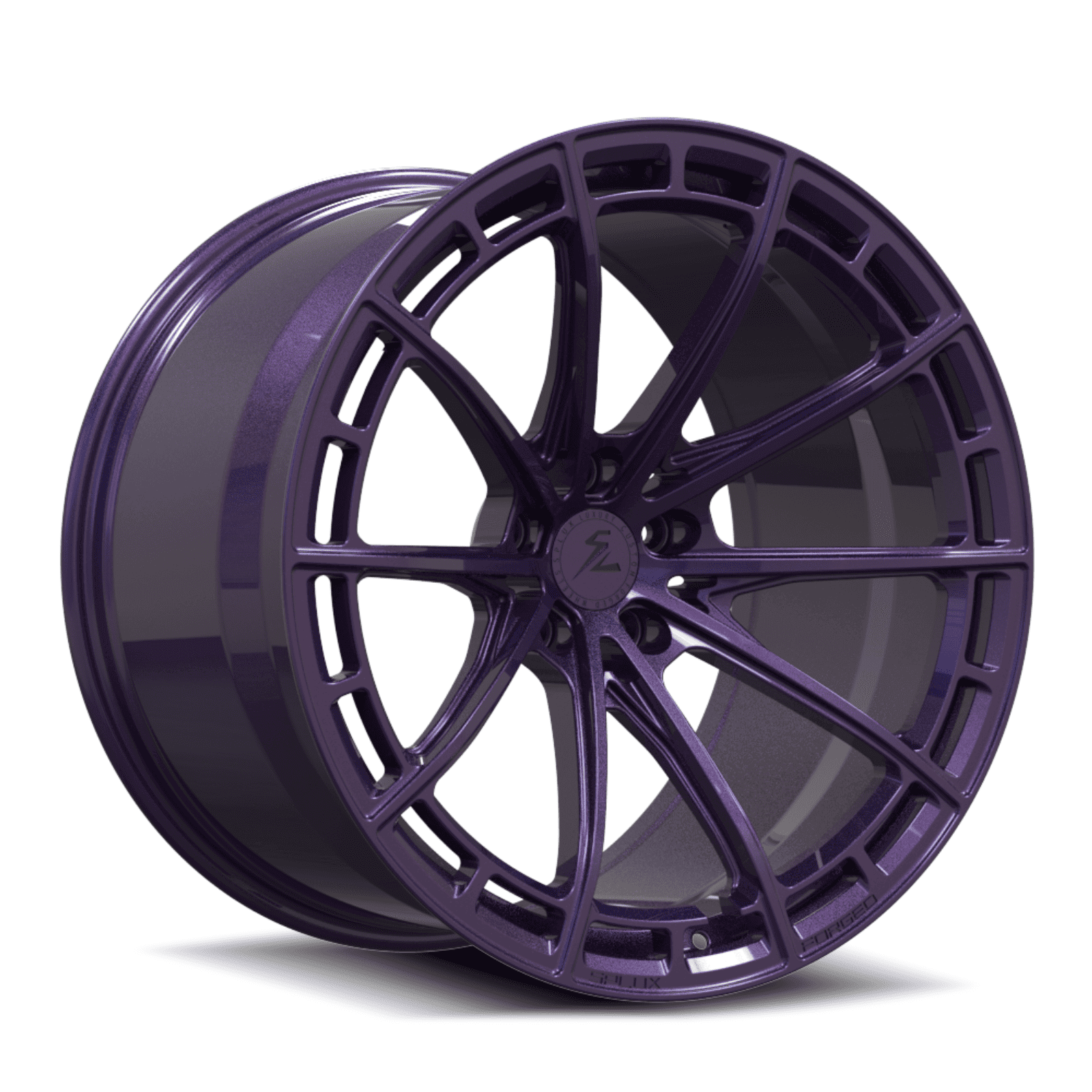 SL-C07M purple metallic forged monoblock wheels - custom aftermarket rims
