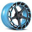 SL-C10 satin black blue trim forged wheels - rims