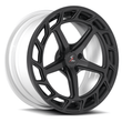 SL-C10 satin gunmetal white forged wheels for C6 Corvette - 2-piece