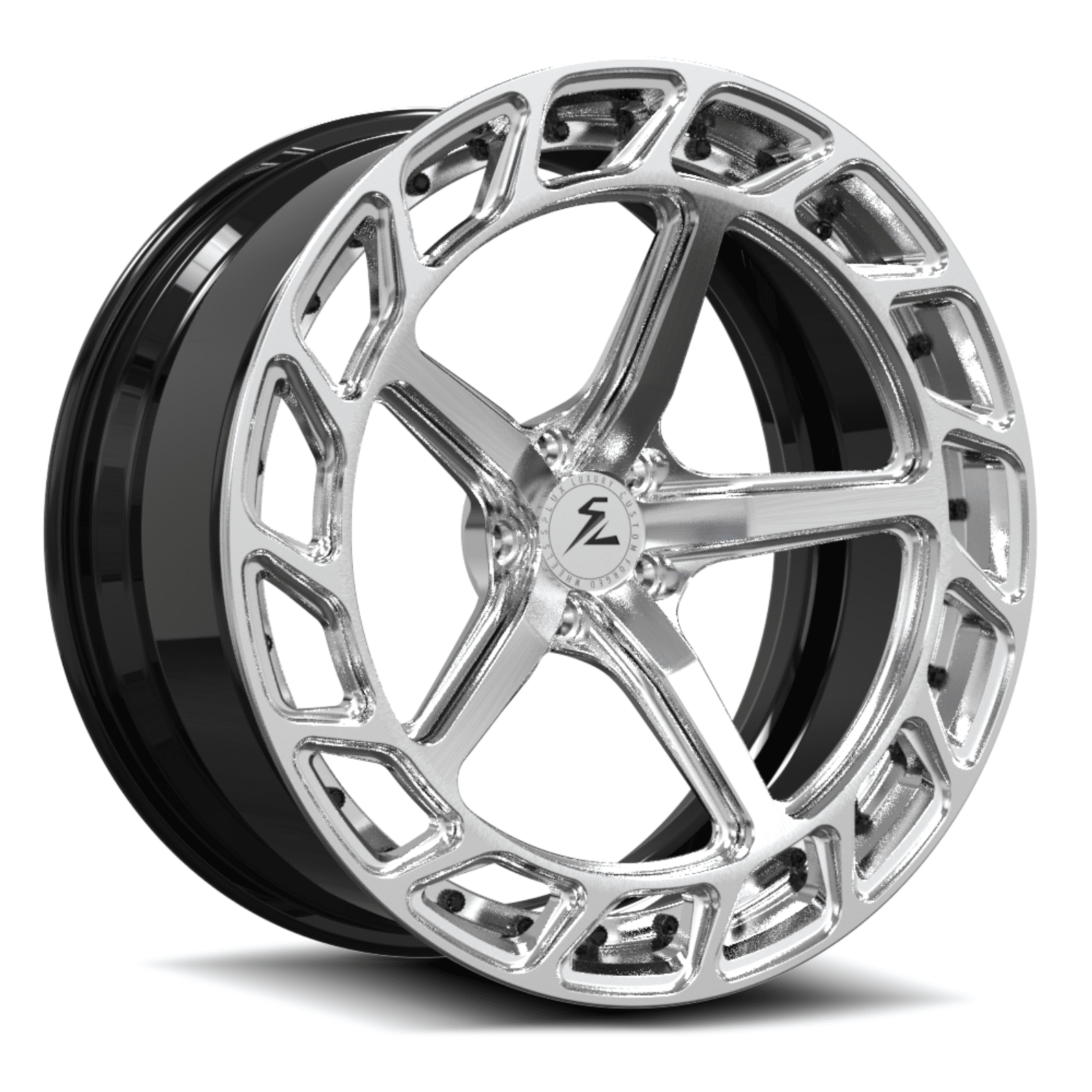SL-C10 gloss black brushed aluminum forged wheels - alloys