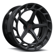 SL-C10 gloss black matte dark gunmetal forged wheels for C6 Corvette Widebody - deep concave