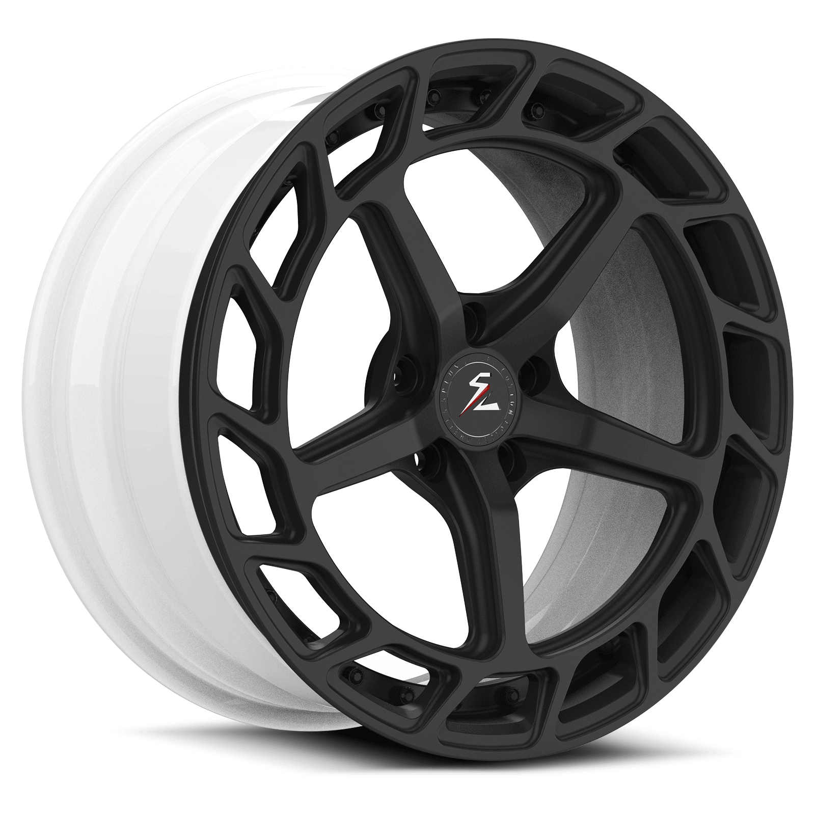 White wheels on Mercedes G63: SL-C10 21-inch 5-spoke custom forged 2-piece concave rims,6061-T6 lightweight performance.