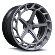 SL-C10 satin black satin gunmetal forged wheels for C6 Corvette - 2-piece