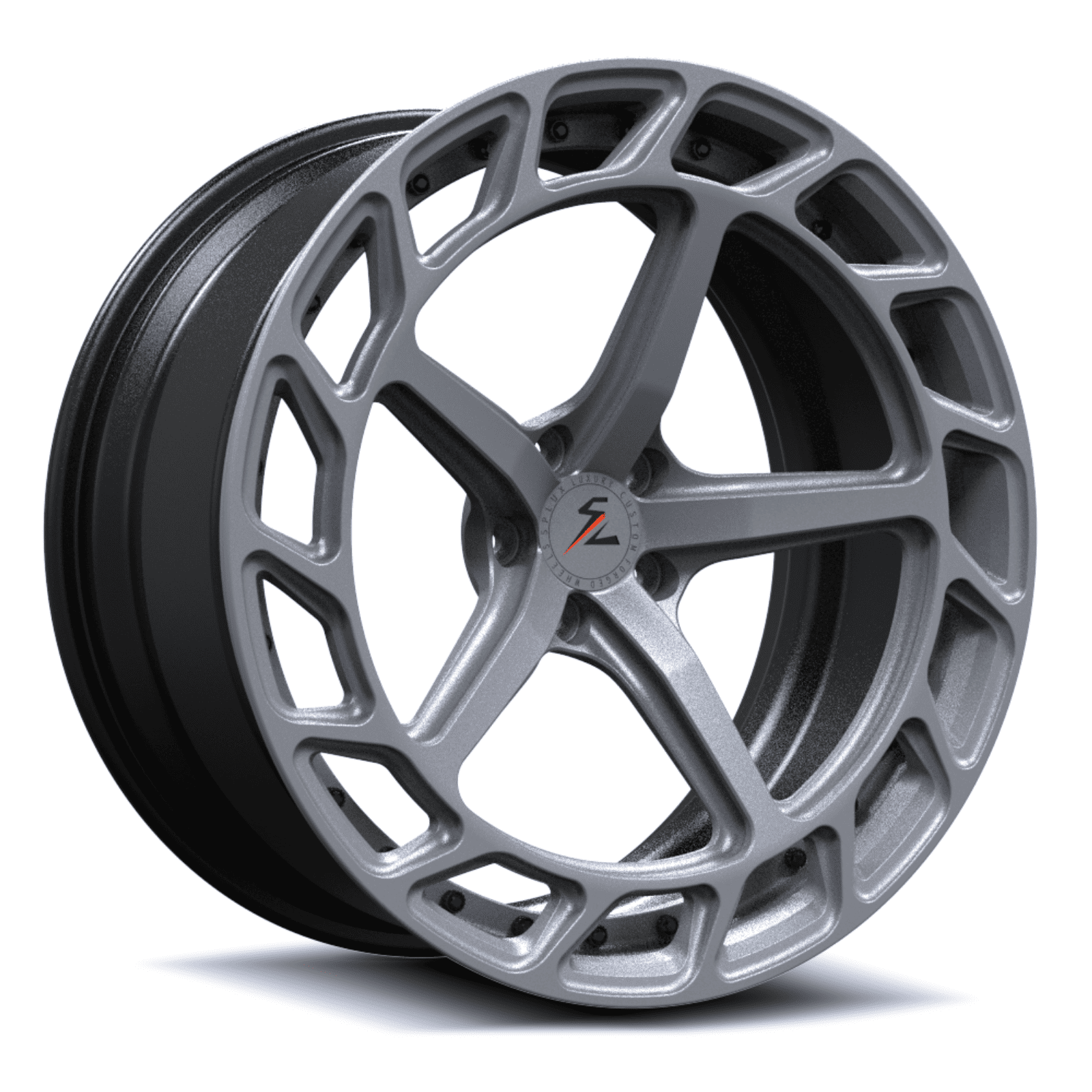 SL-C10 satin black satin gunmetal forged wheels for C6 Corvette - 2-piece