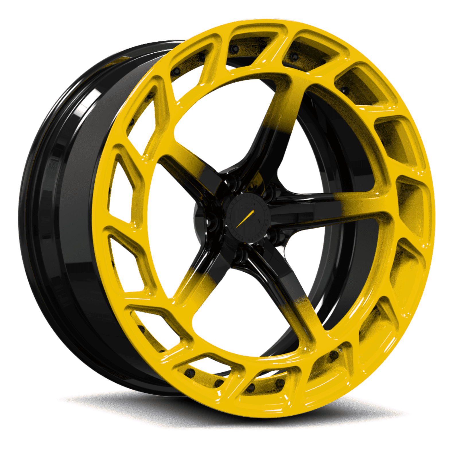 SL-C10 yellow gloss black forged wheels for Corvette Widebody - rims