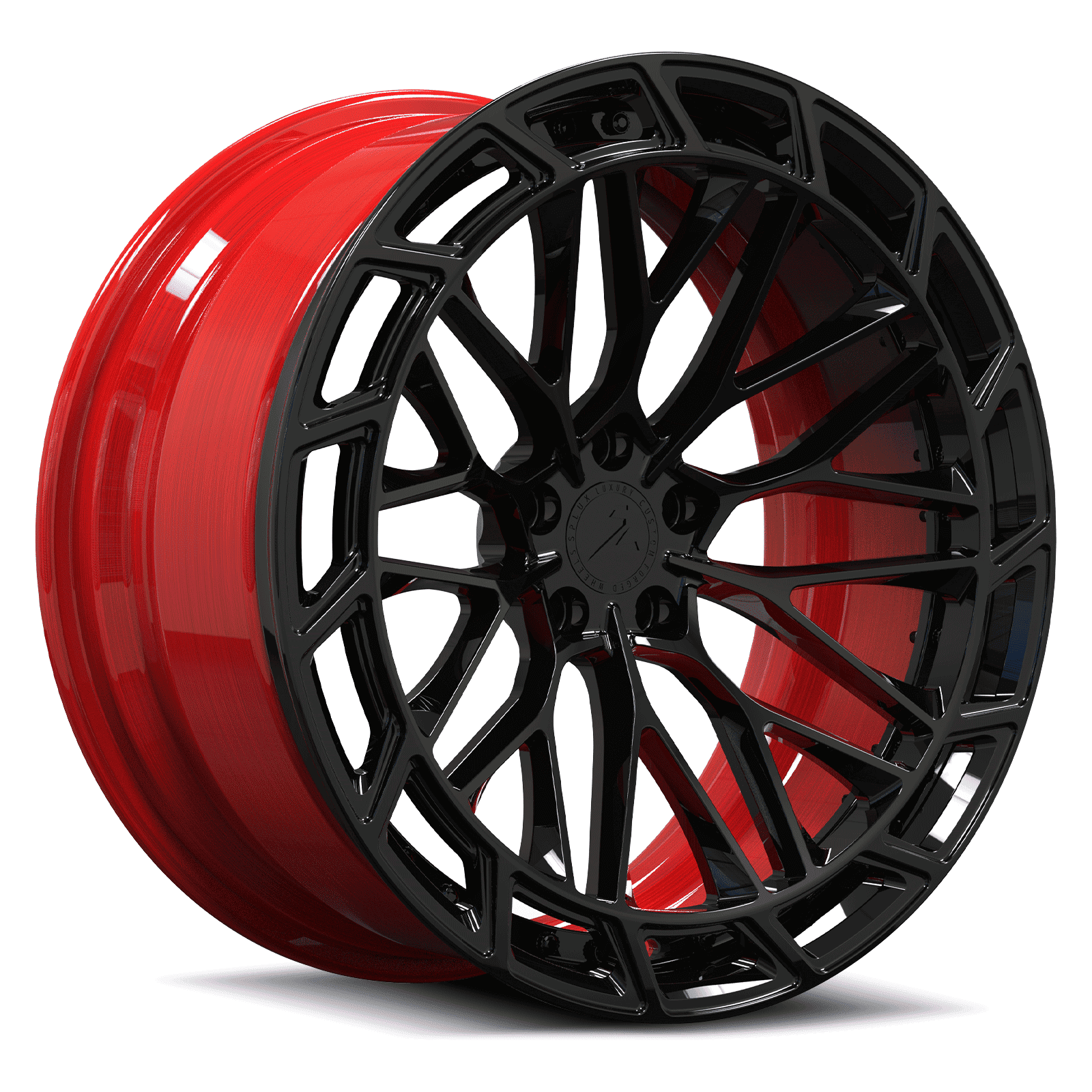 F-150 Ruby Red and black rims in 19