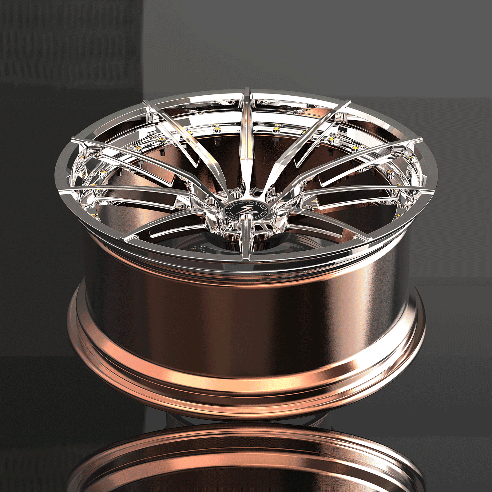 SL-C14 aggressive concave chrome wheels for 2020 Corvette - custom alloys