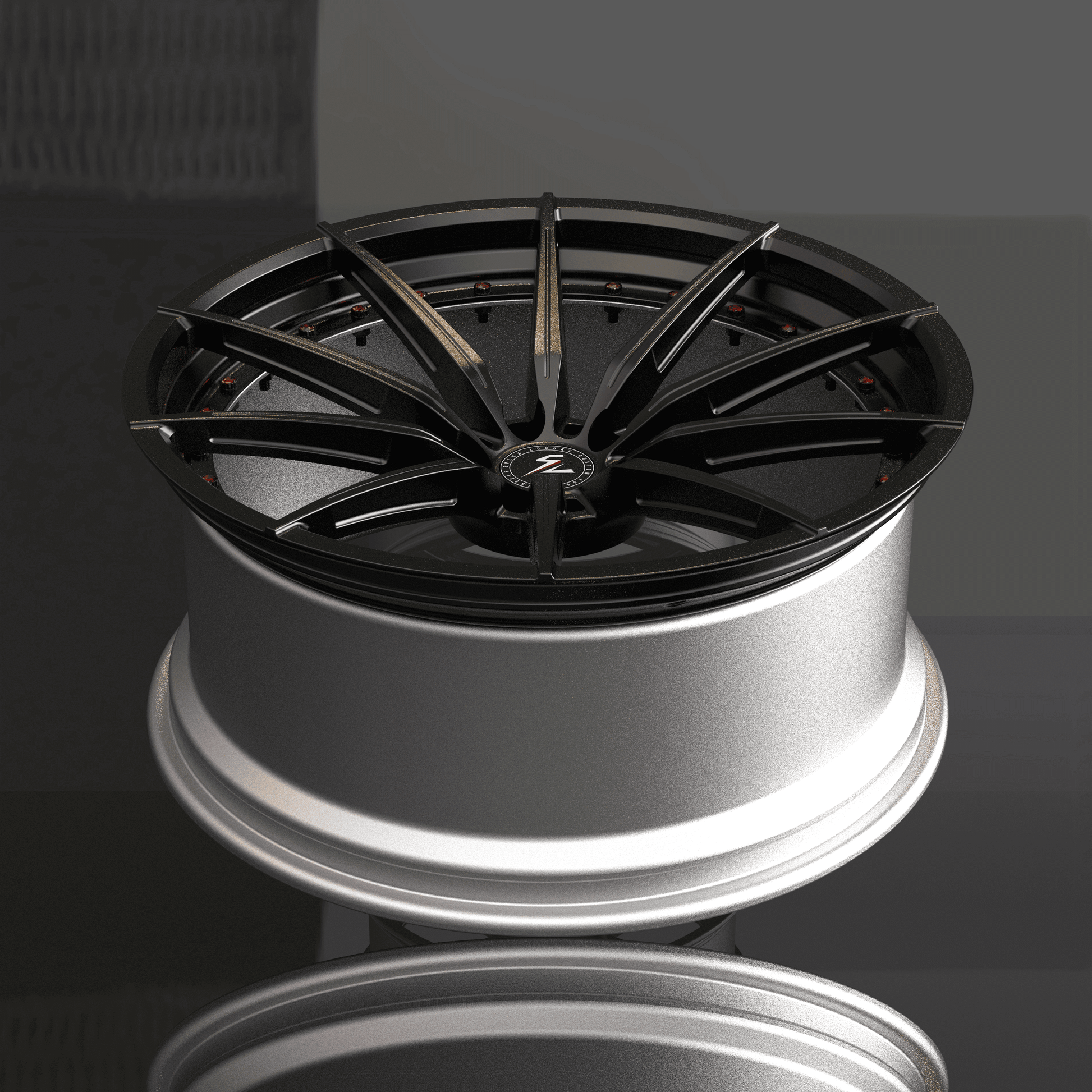 SL-C14 aggressive concave chrome wheels for Corvette - deep concave rims