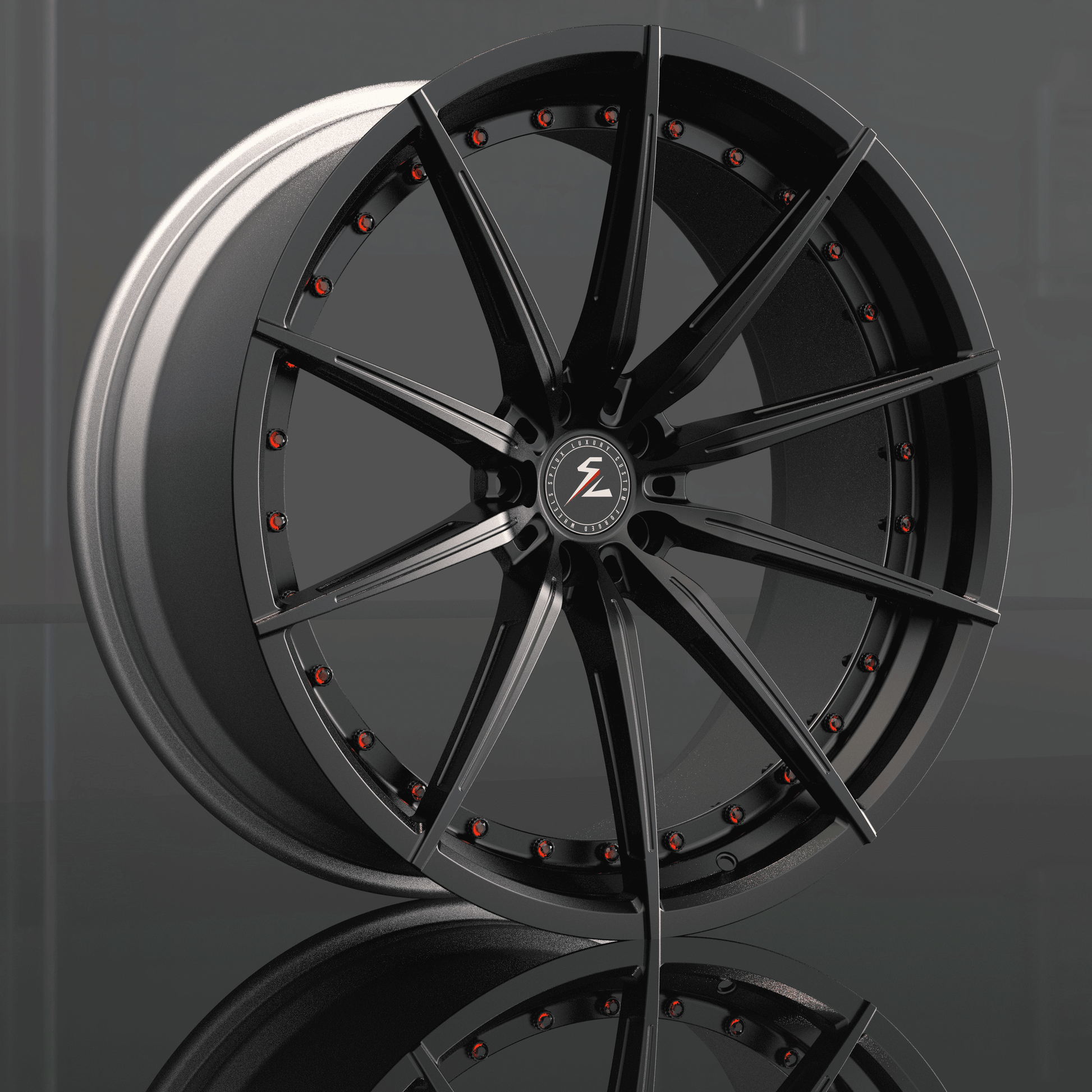 SL-C14 aggressive concave chrome wheels for 2020 Corvette - custom forged wheels