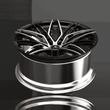 Tesla Model 3 wheel size 21 inch, black or silver aggressive custom forged concave rims, Tesla 3 aftermarket wheels.