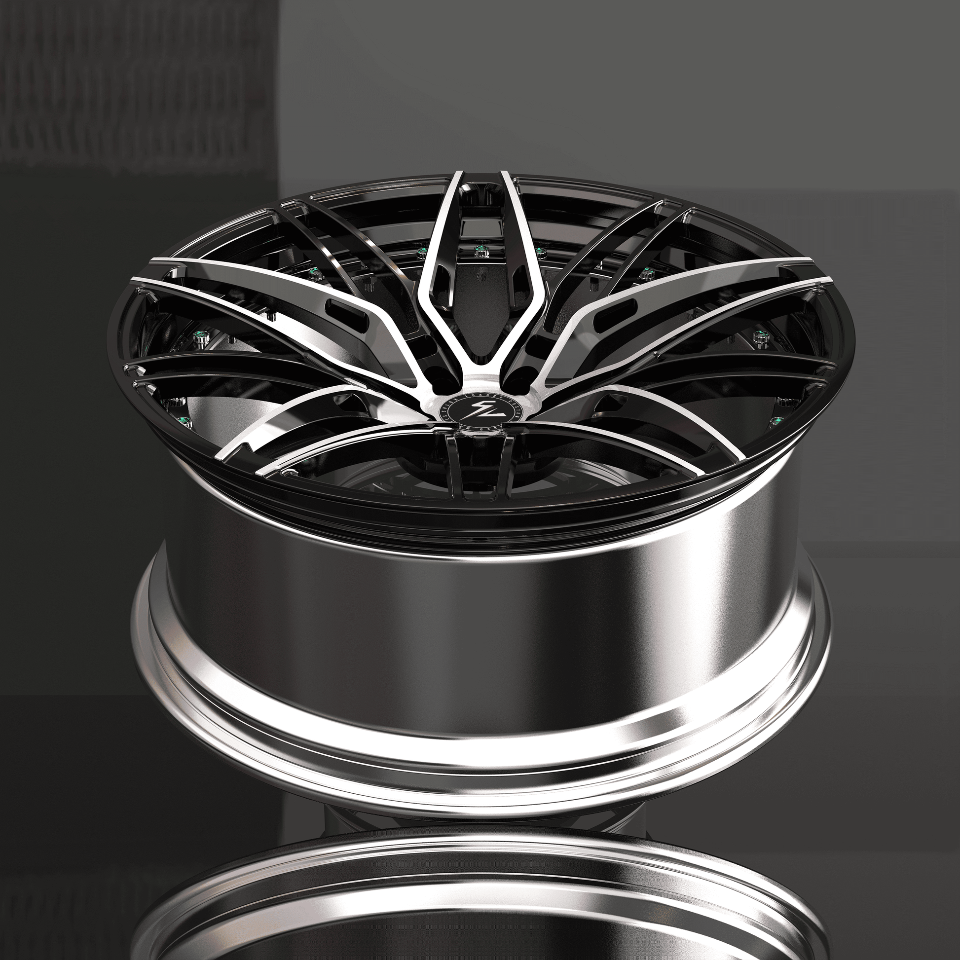 Tesla Model 3 wheel size 21 inch, black or silver aggressive custom forged concave rims, Tesla 3 aftermarket wheels.