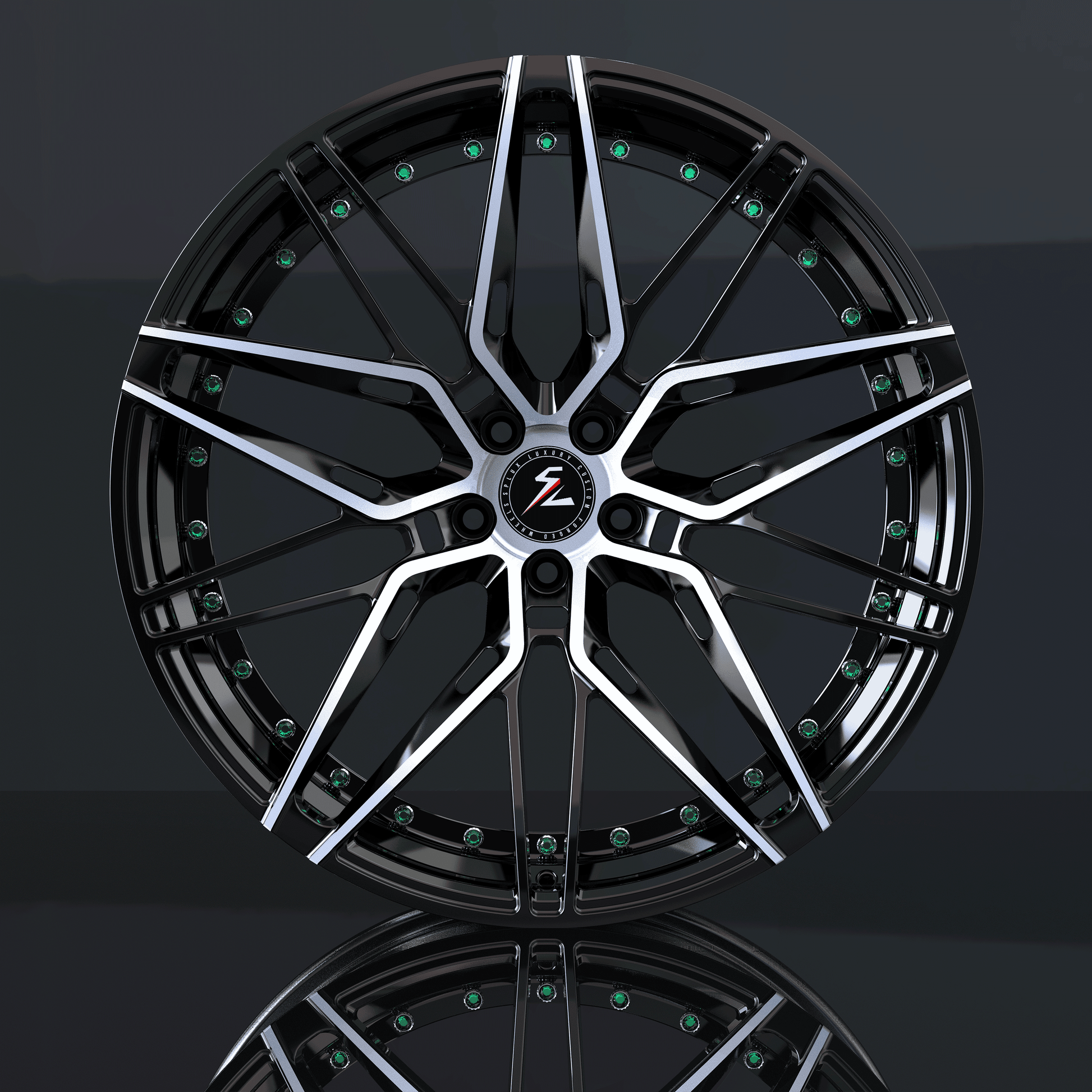 Tesla Model 3 rim, 21" black or silver aggressive custom forged concave rims, aftermarket wheels for Tesla.