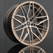 Tesla Model 3 performance wheels, 18" custom forged concave rims in bronze,aggressive style for Model 3 aftermarket wheels.