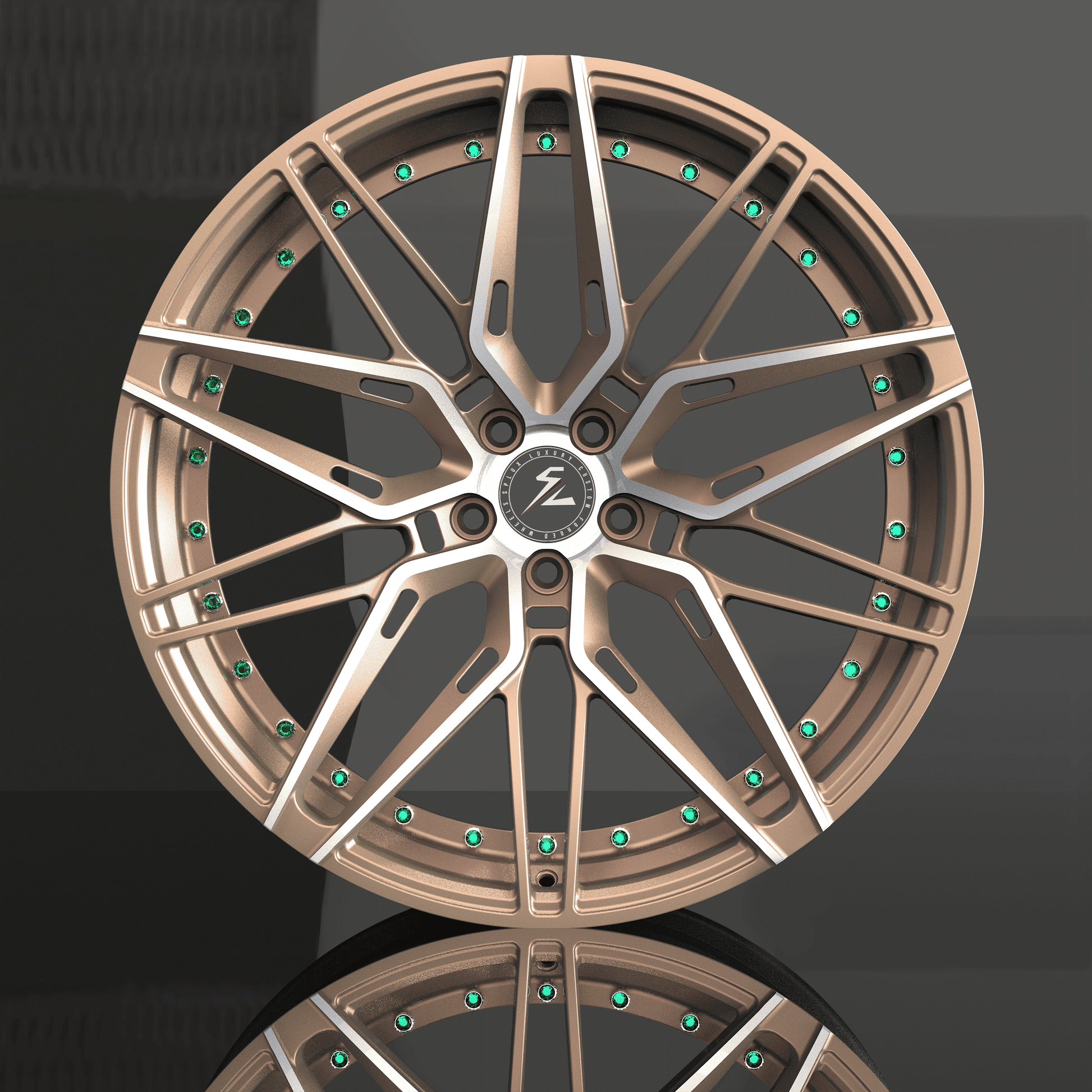 Tesla Model 3 19 wheels, aggressive custom forged concave rims in bronze or silver for Tesla Model 3 aftermarket wheels.