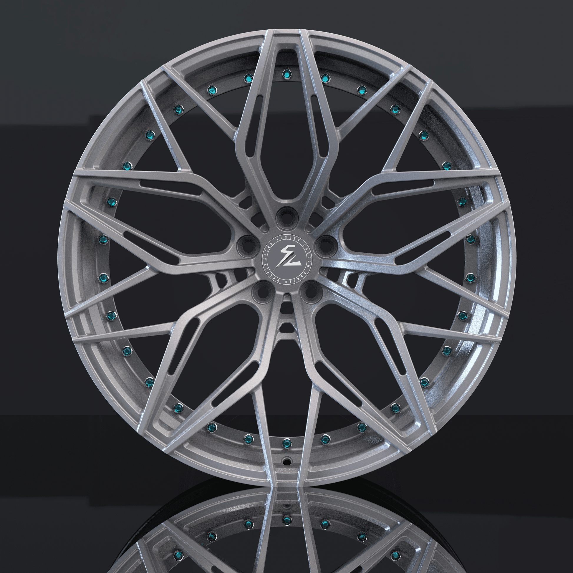 Tesla Model 3 custom wheels, 19 inch gray or black aggressive custom forged concave rims, Tesla aftermarket rims.