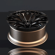 Tesla Model 3 black rims, aggressive custom forged concave rims, 20" aftermarket Tesla model 3 wheels.