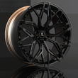  Tesla Model 3 black wheels, aggressive custom forged concave rims, 20 inch tesla model 3 wheels aftermarket.