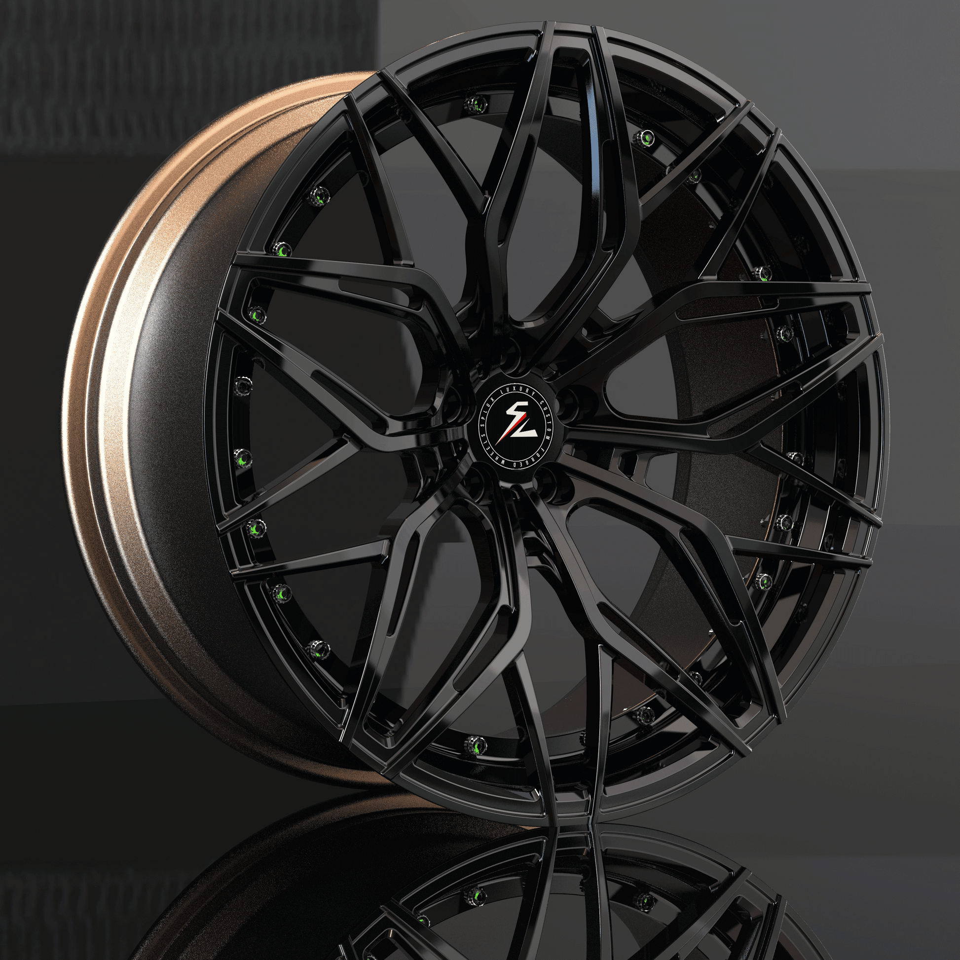  Tesla Model 3 black wheels, aggressive custom forged concave rims, 20 inch tesla model 3 wheels aftermarket.