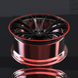 SL-C16 black polished red forged wheels for C10 - custom 2-piece alloys