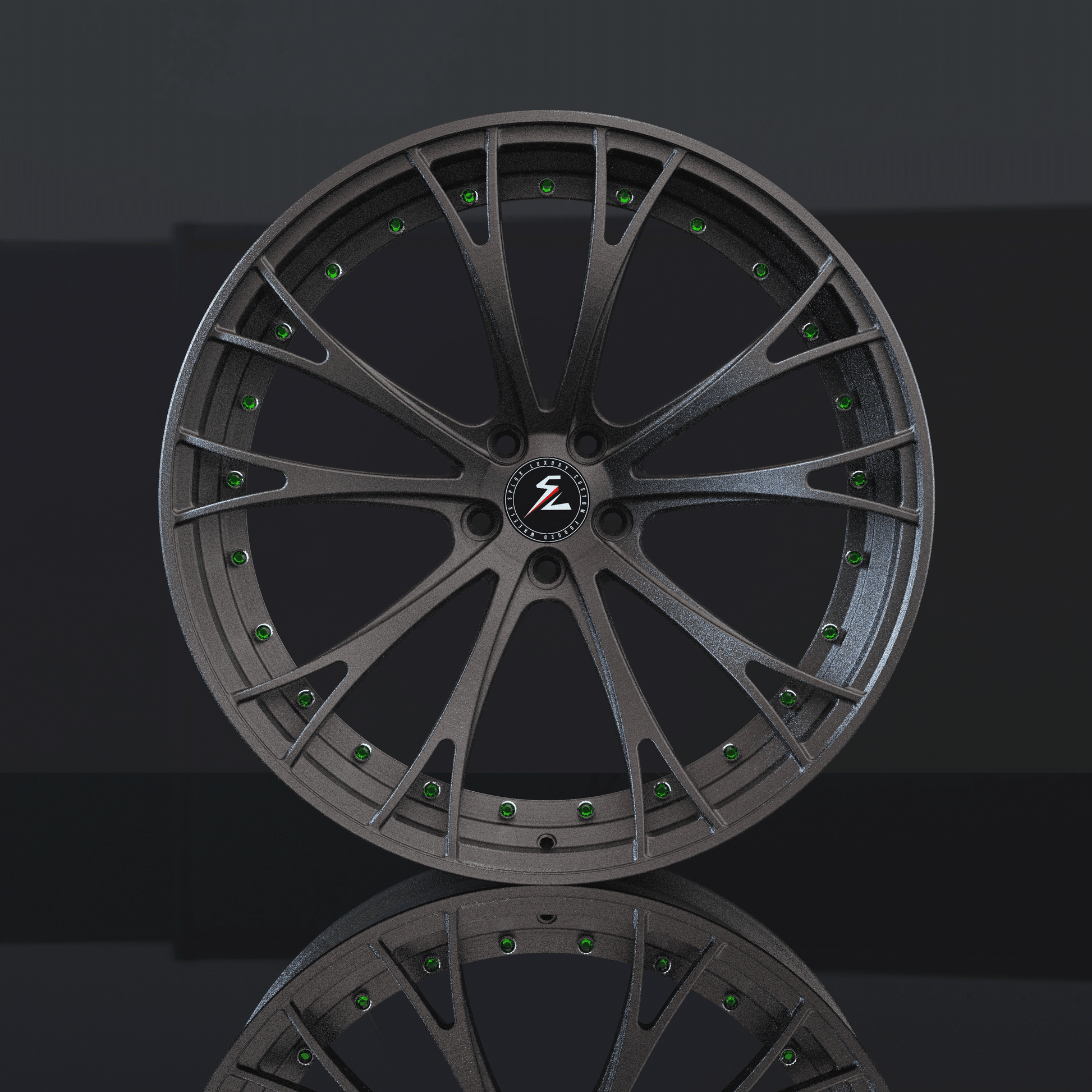 SL-C16 grey forged wheels for 1977 C10 - custom forged rims