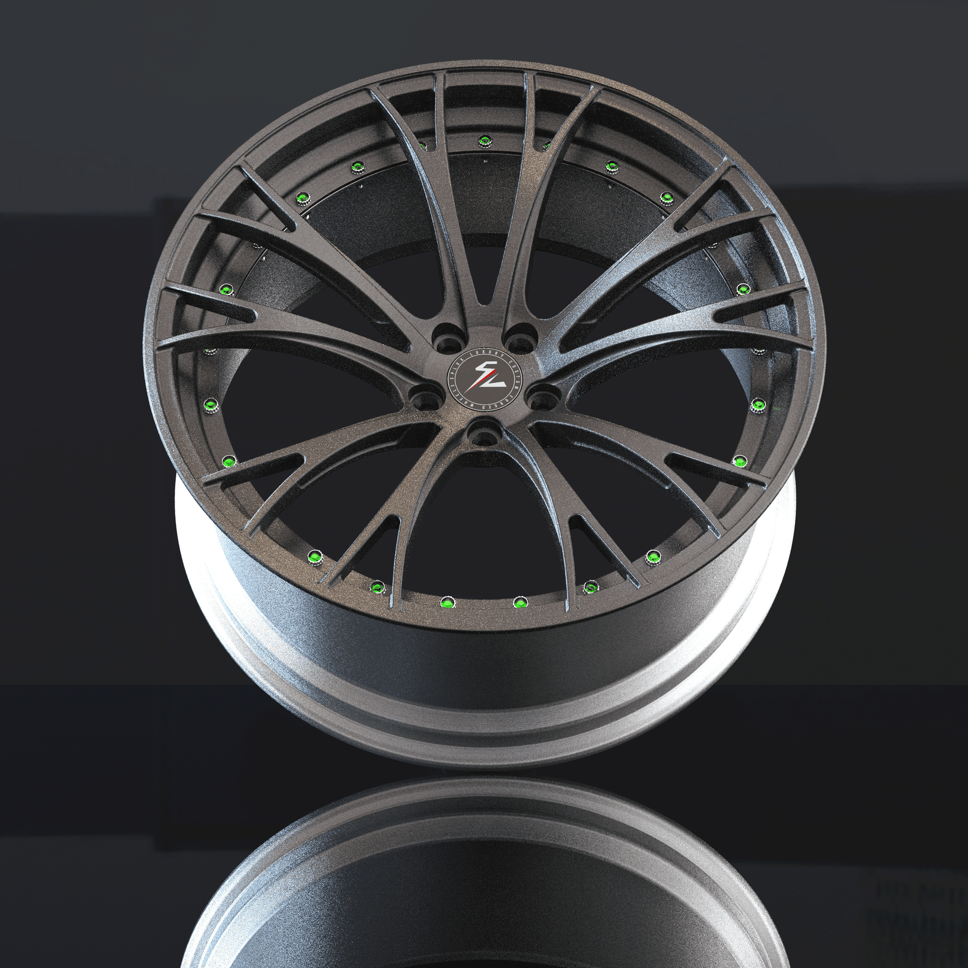 SL-C16 grey forged wheels for Chevrolet C10 - concave performance alloys