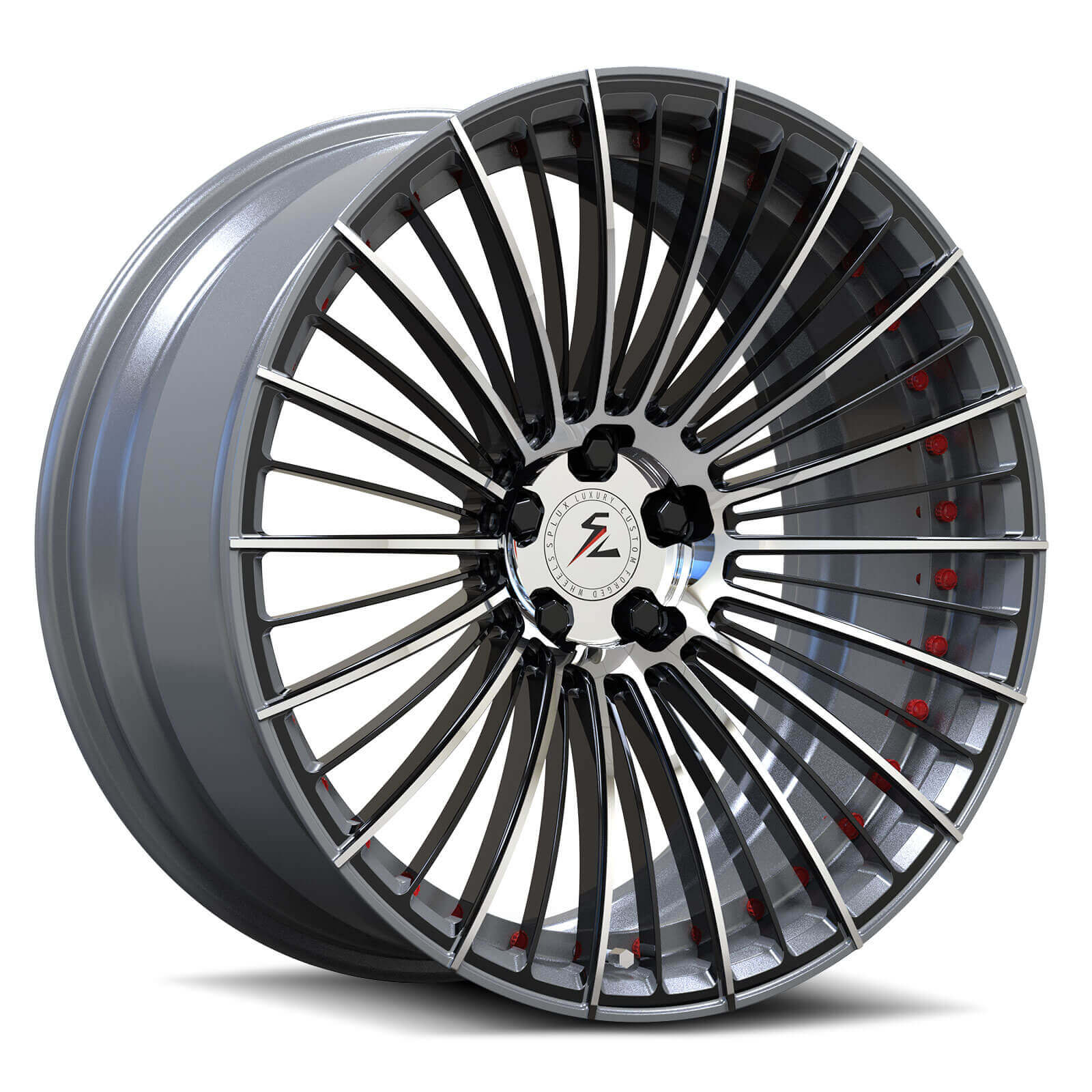 Gunmetal rims, perfect for Audi R8, A4, RS5, A5, A3, and RS6, offering a bold upgrade with 20 x 12 gear rims grey and black.