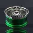 Custom 22" polished silver rims for 2008 Cadillac Escalade, custom forged 2-piece, multi-spoke, concave design.
