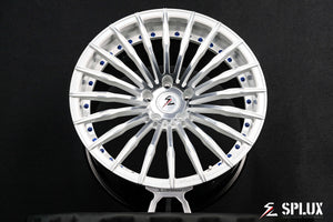 Upgraded C6 Corvette wheel size: 19x9.5,20x12, featuring a more aggressive and refined multi-spoke deep concave design.