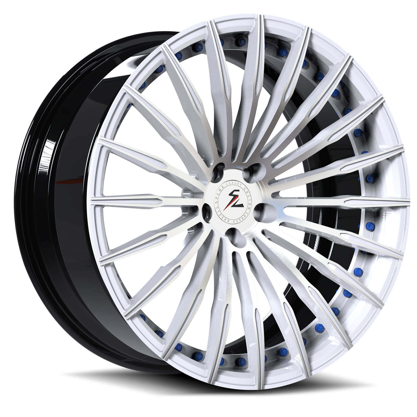 White rims for sale - Jeep Wrangler SL-C24 24-inch concave multi-spoke forged wheels with 6061-T6 lightweight performance.