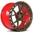 Concave red c6 z06 wheels, 18/19" custom forged monoblock with concave y-spoke and chrome accents by Splux SL-C39 