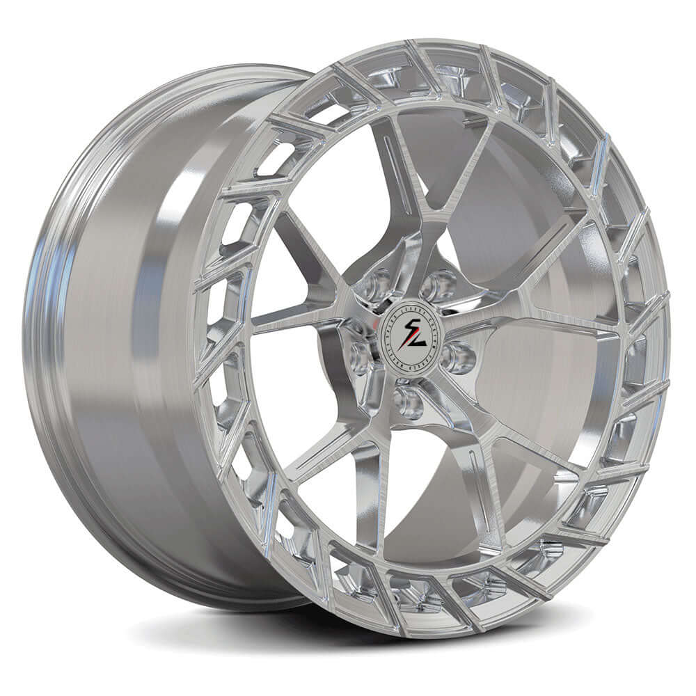SL-C39 brushed aluminum concave forged wheels - lightweight monoblock alloys