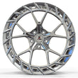 Black c6 corvette wheels by Splux SL-C39, 18/19 inch custom forged monoblock with concave y-spoke chrome finish