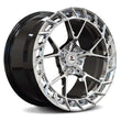 Concave for Corvette c6 black rims, Splux SL-C39 18/19 in custom forged monoblock wheels,y-spoke polished black finish
