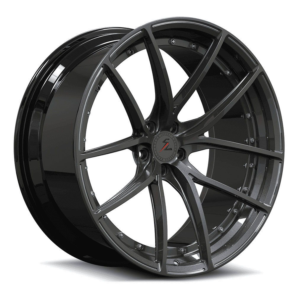 SL-C41 black gunmetal forged wheels for Corvette - custom 2-piece wheels