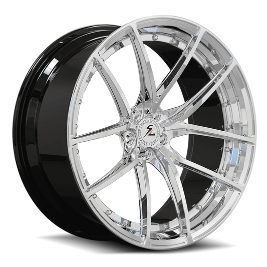 SL-C41 black polish forged wheels for Corvette C6 - custom deep concave alloys