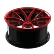 SL-C41 black red forged wheels for Corvette C6 - aftermarket deep dish rims