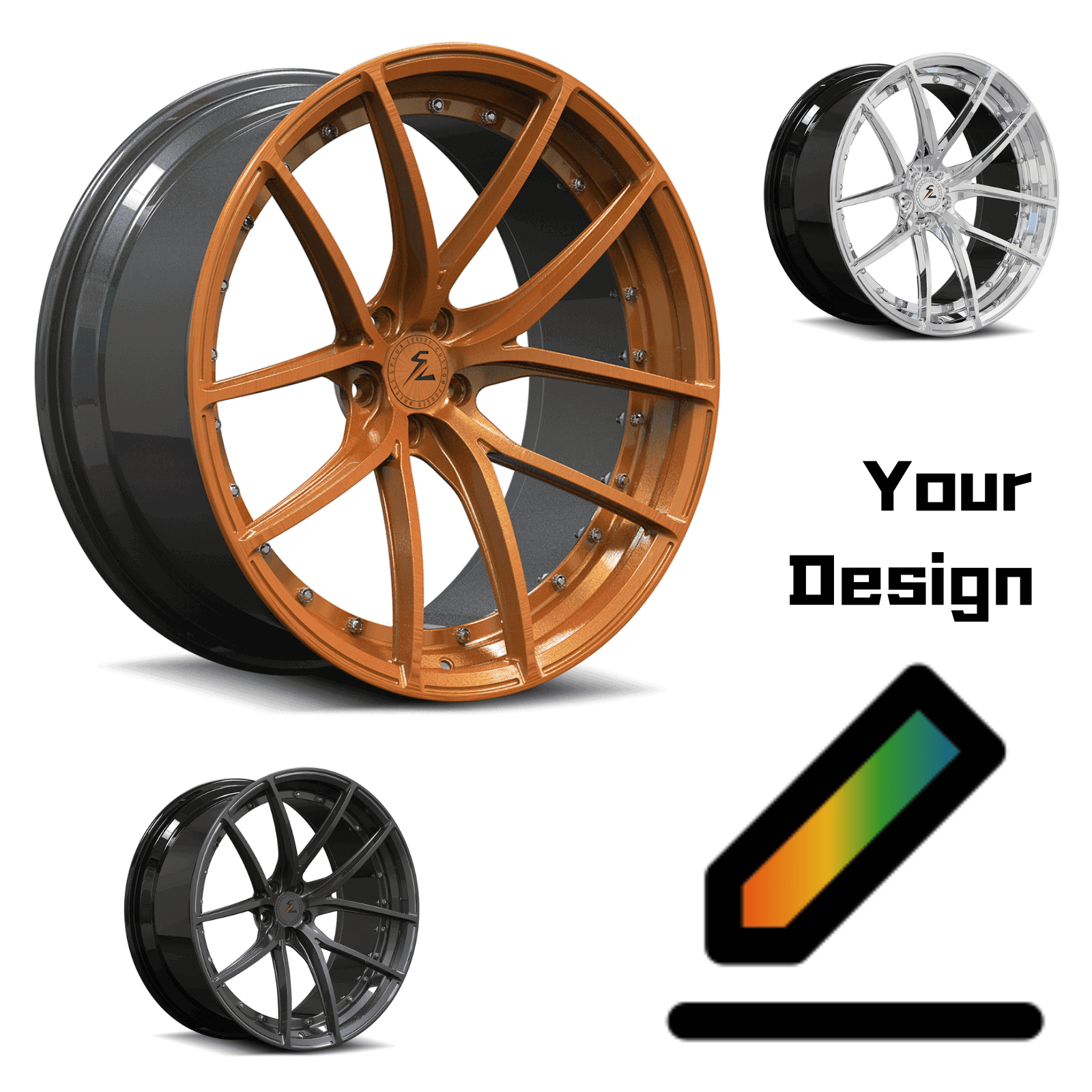 SL-C41 concave forged wheels for 2006 Corvette C6 - luxury aftermarket rims