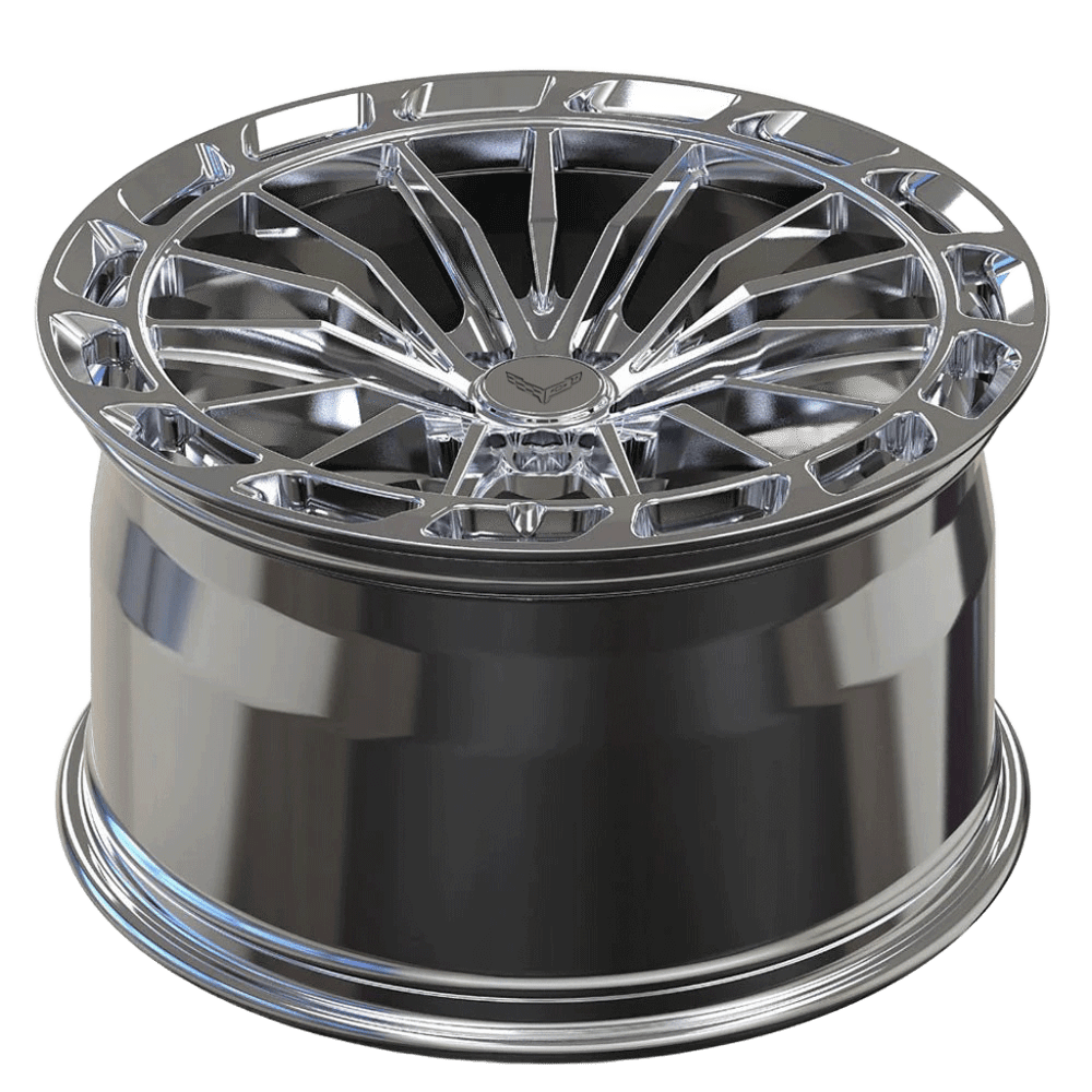 SL-C43 chrome concave forged wheels for Corvette Z51 - custom 1-piece alloys